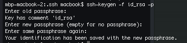 ssh-agent сменить passphrase для ssh ключа